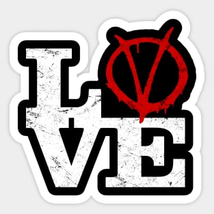 Love V for Vendetta Sticker